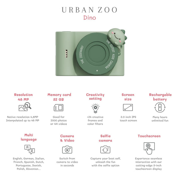 Dino Touchscreen Digital Camera | Urban Zoo | The Zoofamily – zoofamily
