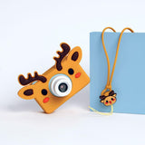 odaldigital kids camera with brown dear sleeve and necklace